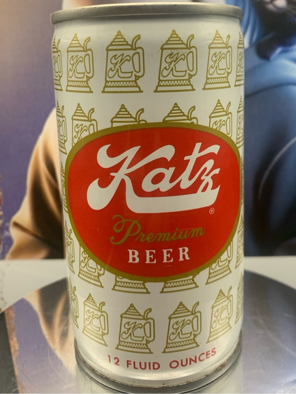 Vintage Beer Can Katz Premium Beer Pull Tab Empty Steel Can Pearl Brewing